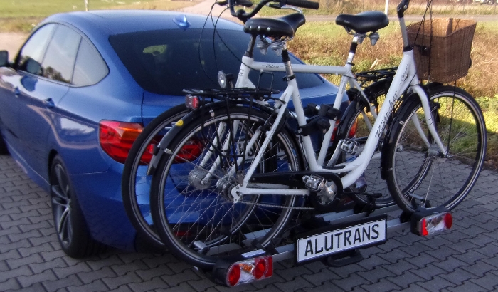 ALUTRANS Impuls Premium Sport faltbar f. AHK, Aktionspreis AHK Fahrradträger für 2 Fahrräder